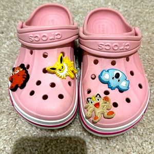 Pink crocs toddler girls size 10